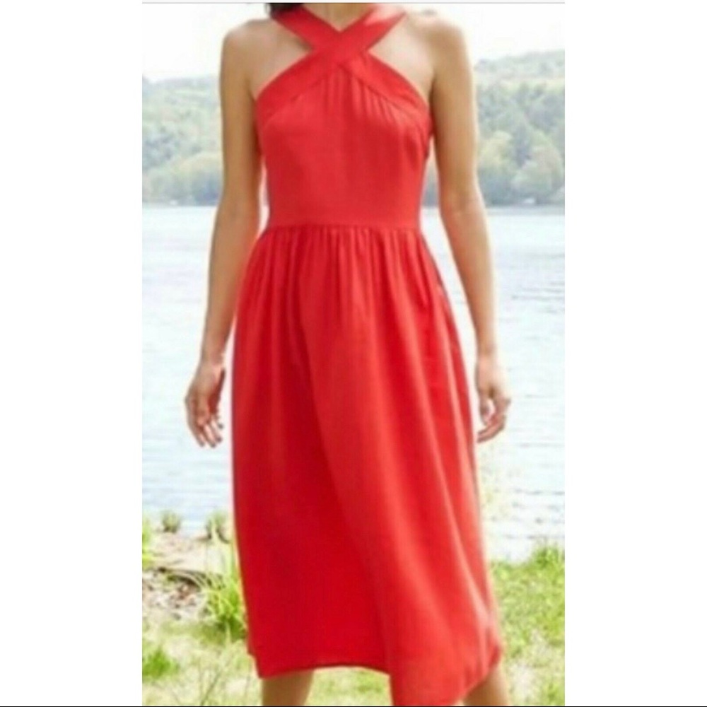 A New Day Red Halter Midi Dress. Size XXL.